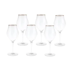 Karaca Bormioli Rocco Inalto Arte Cal Kleines Platin Kelch Set, 6 Teilig Klar Clearance