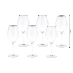 Karaca Bormioli Rocco Inalto Arte Cal Kleines Platin Kelch Set, 6 Teilig Klar Clearance