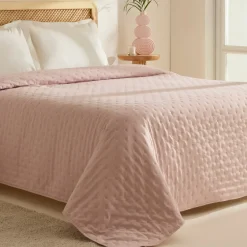 Karaca Breezy Bettüberwurf Puderrosa 160x240 cm Puder Rosa Online