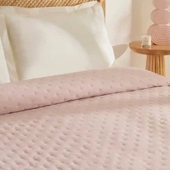 Karaca Breezy Bettüberwurf Puderrosa 230x240 Cm Puder Rosa Online