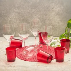 Karaca Brm Special Time 12-teiliges Glas-Set Rot02 Sale