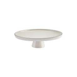 Karaca Calvin Servierteller mit Fuß 23 cm Ecru01 Best
