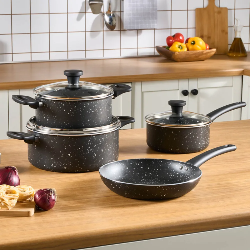 Karaca Cookplus Aura Roller 7-teiliges Kochgeschirr-Set Black Hot