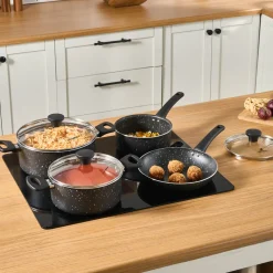 Karaca Cookplus Aura Roller 7-teiliges Kochgeschirr-Set Black Hot