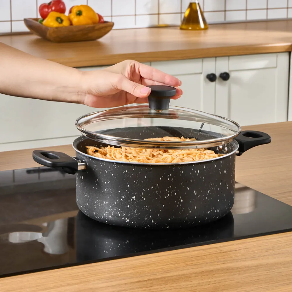 Karaca Cookplus Aura Roller 7-teiliges Kochgeschirr-Set Black Hot