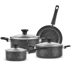 Karaca Cookplus Aura Roller 7-teiliges Kochgeschirr-Set Black Hot