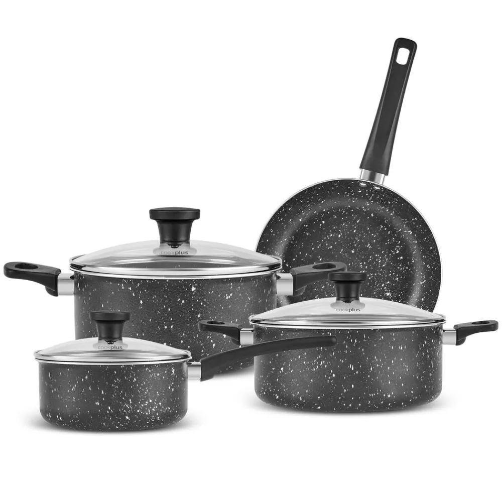 Karaca Cookplus Aura Roller 7-teiliges Kochgeschirr-Set Black Hot