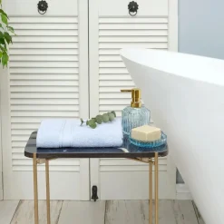 Karaca Daily Soft Eisblau 100% Baumwolle Handtuch 50x90 Blau01 New