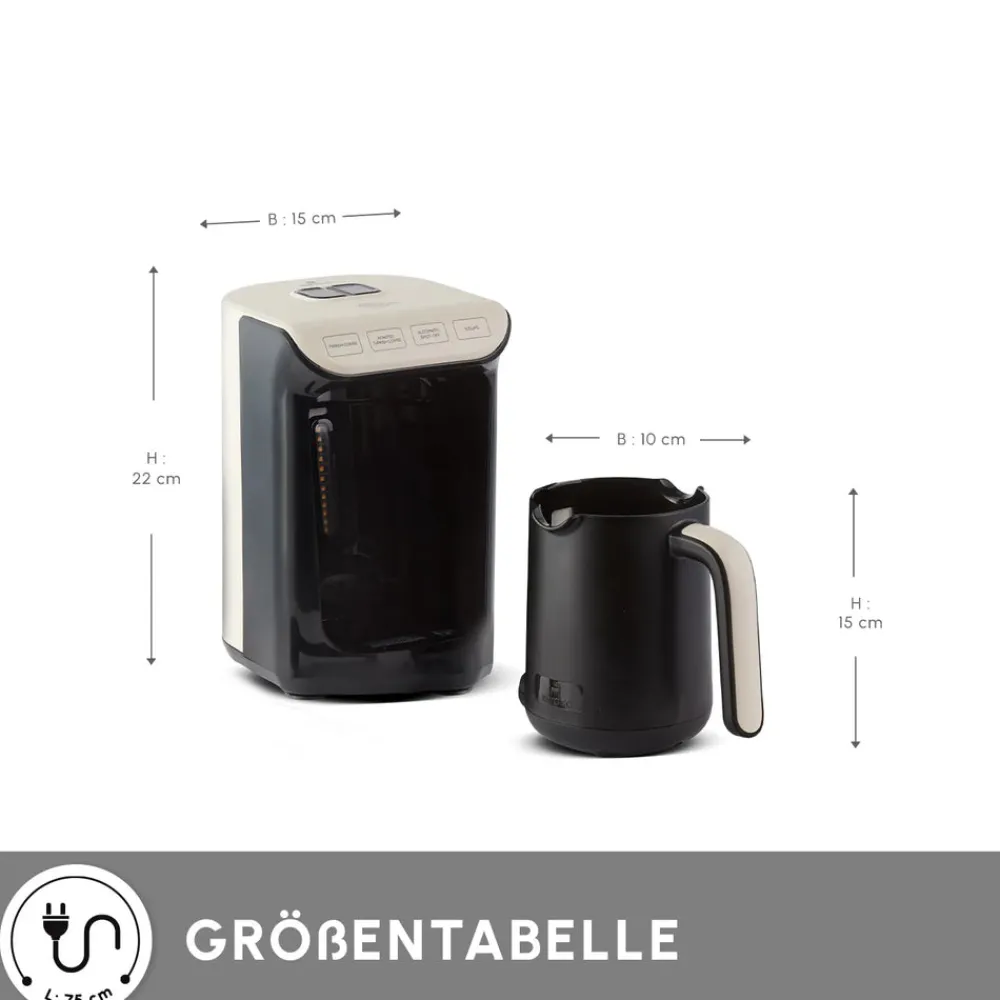 Karaca Hatır Köz Turkish Coffee Machine mit Röstfunktion Creme Weıche Creme Sale