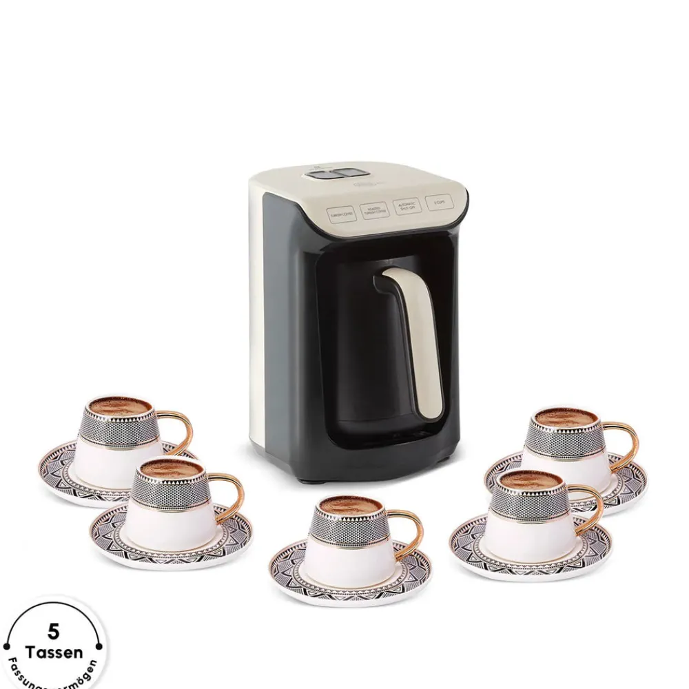 Karaca Hatır Köz Turkish Coffee Machine mit Röstfunktion Creme Weıche Creme Sale