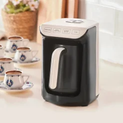 Karaca Hatır Köz Turkish Coffee Machine mit Röstfunktion Creme Weıche Creme Sale