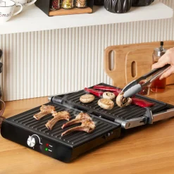 Karaca Homend Grilliant 1356H -Gehäuse mit Gusseisenplatten Sandwich- und Grillmaschine Inox Online