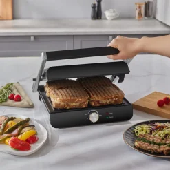 Karaca Homend Grilliant 1356H -Gehäuse mit Gusseisenplatten Sandwich- und Grillmaschine Inox Online