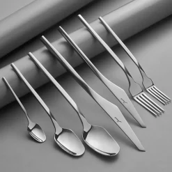 Karaca Jumbo 5100 Quarz 84-teiliges Besteckset für 12 Personen SILBER03 Sale
