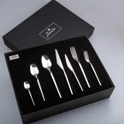 Karaca Jumbo 5100 Quarz 84-teiliges Besteckset für 12 Personen SILBER03 Sale