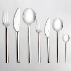 Karaca Jumbo 8100 Tafelbesteck- Set aus Gabel Löffel Messer 84- teilig für 12 - Personen mit Box SILBER03