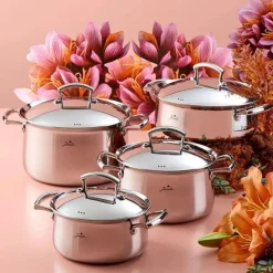 Karaca Jumbo Flame 4-teiliges Topf-Set SILBER03 Sale