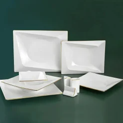 Karaca Jumbo Fold Gold 58-teiliges eckiges Tafelservice für 12 Personen Online