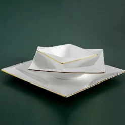 Karaca Jumbo Fold Gold 58-teiliges eckiges Tafelservice für 12 Personen Online
