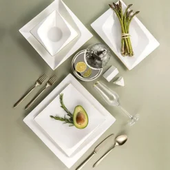 Karaca Jumbo Fold Gold 58-teiliges eckiges Tafelservice für 12 Personen Online