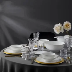Karaca Jumbo a 61-teiliges Tafelservice für 12 Personen Gold Discount