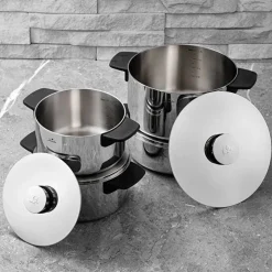 Karaca Jumbo Infinity 3PLY 8-teiliges Edelstahl-Kochgeschirrset mit Induktionsboden Outlet