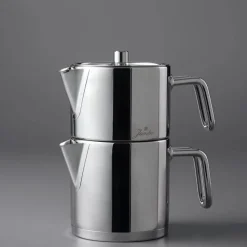 Karaca Jumbo Metalix Vollmetall-Teekanne MIDI