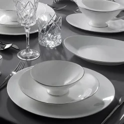 Karaca Jumbo Moon Platin 64-teiliges Tafelservice für 12 Personen Platın