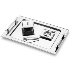 Karaca Jumbo New 9100 28-teiliges eckiges Teeset – Edelstahl Sale