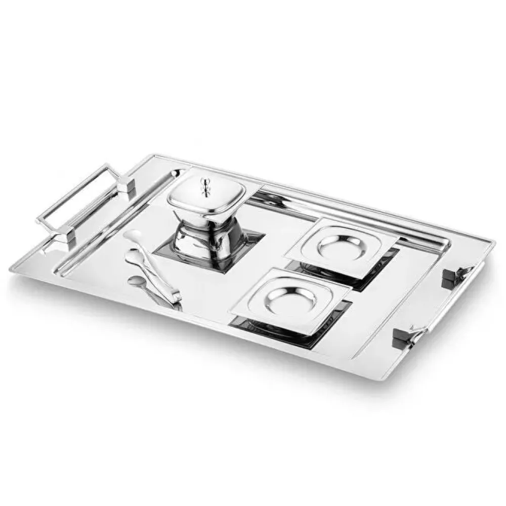 Karaca Jumbo Pluto 16-teiliges Teeset aus Edelstahl für 6 Personen New