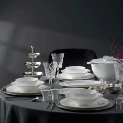 Karaca Jumbo Silva 61-teiliges Tafelservice für 12 Personen Platın Discount