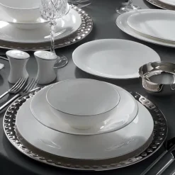 Karaca Jumbo Silva 61-teiliges Tafelservice für 12 Personen Platın Discount