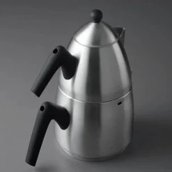 Karaca Jumbo Steel Teekanne mit Induktionsboden, matt SCHWARZ01 Best
