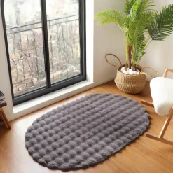 Karaca Kaşmir Halı 7/24 Cosy Premium Bubble Anthrazit Oval 80x150 cm Anthracıt01 Clearance