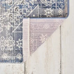 Karaca Kaşmir Halı 7/24 Alaca Patchwork Teppich Blau 80 x 150 Blau01 Sale