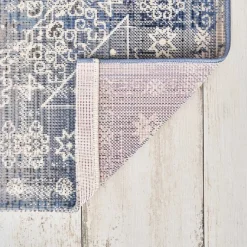 Karaca Kaşmir Halı 7/24 Alaca Patchwork Teppich Blau 160 x 230 Blau01 Outlet
