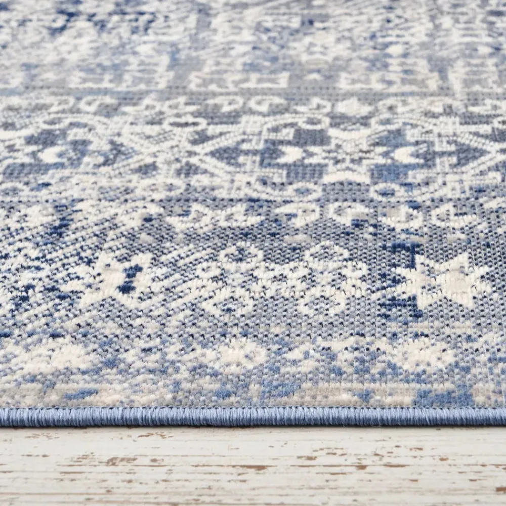 Karaca Kaşmir Halı 7/24 Alaca Patchwork Teppich Blau 160 x 230 Blau01 Outlet
