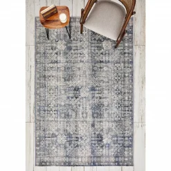 Karaca Kaşmir Halı 7/24 Alaca Patchwork Teppich Blau 120 x 180 Blau01 Best
