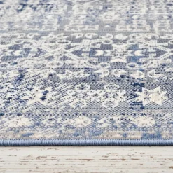 Karaca Kaşmir Halı 7/24 Alaca Patchwork Teppich Blau 120 x 180 Blau01 Best
