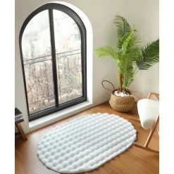 Karaca Kaşmir Halı 7/24 Cosy Premium Bubble Weiß Oval 80x150 cm Weıß01 Hot