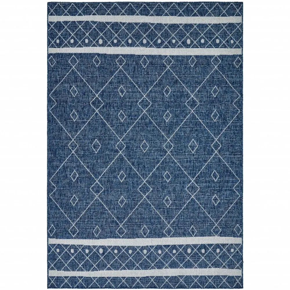 Karaca Kaşmir Halı 7/24 Gartenteppich Datca 160 x 230 Blau01 Sale