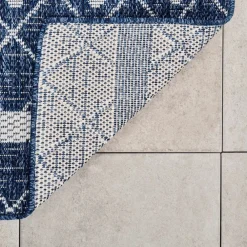 Karaca Kaşmir Halı 7/24 Gartenteppich Datca 160 x 230 Blau01 Sale