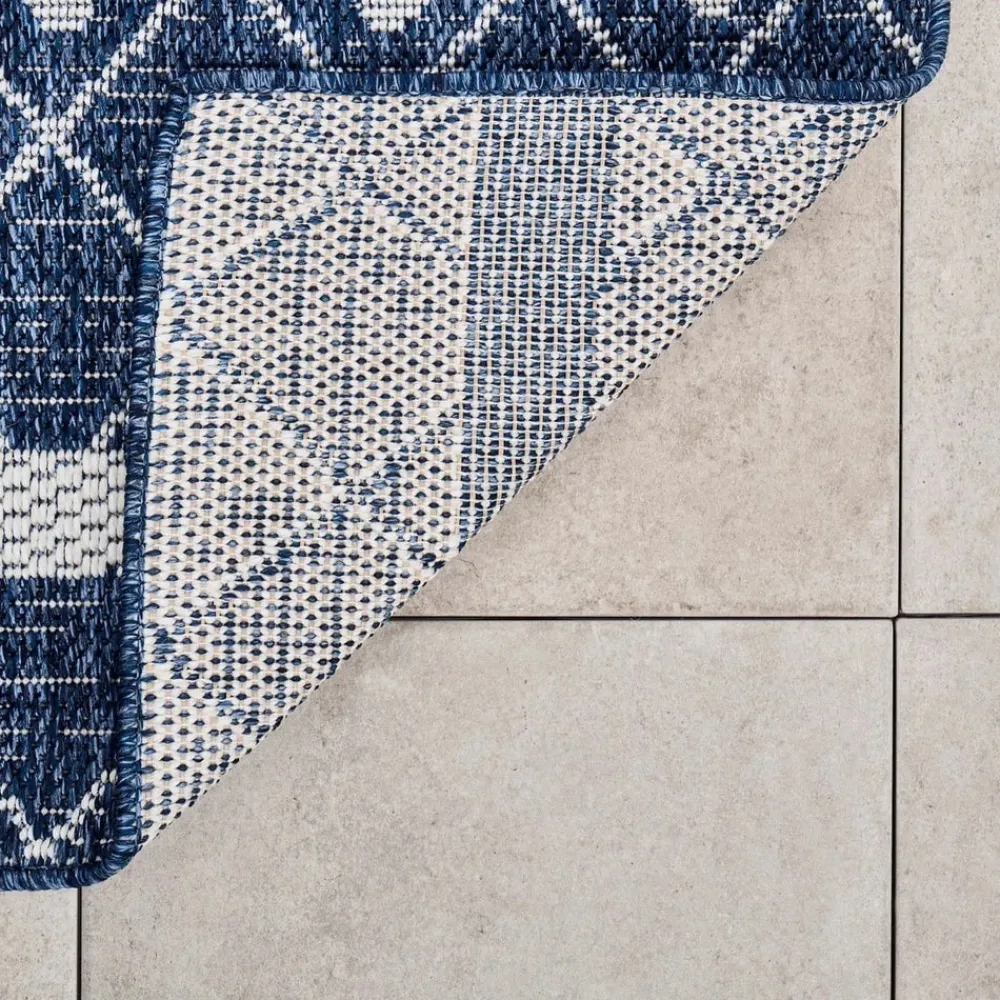 Karaca Kaşmir Halı 7/24 Gartenteppich Datca 160 x 230 Blau01 Sale