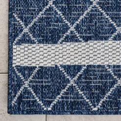 Karaca Kaşmir Halı 7/24 Gartenteppich Datca 120 x 180 Blau01 Outlet