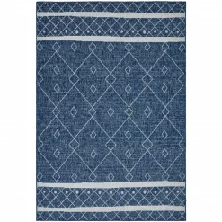Karaca Kaşmir Halı 7/24 Gartenteppich Datca 80 x 300 Blau01 Best