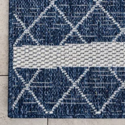 Karaca Kaşmir Halı 7/24 Gartenteppich Datca 80 x 300 Blau01 Best