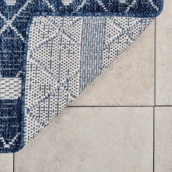 Karaca Kaşmir Halı 7/24 Gartenteppich Datca 80 x 300 Blau01 Best