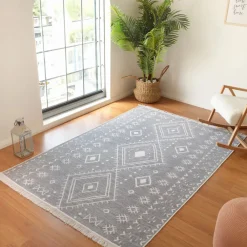 Karaca Kaşmir Halı 7/24 Teppich Jut Hatka 120x180 cm Grau Weıß Online