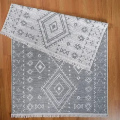 Karaca Kaşmir Halı 7/24 Teppich Jut Hatka 120x180 cm Grau Weıß Online