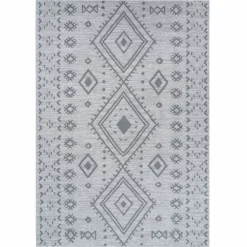 Karaca Kaşmir Halı 7/24 Teppich Jute Hatka 80x150 cm Grau Weıß Sale